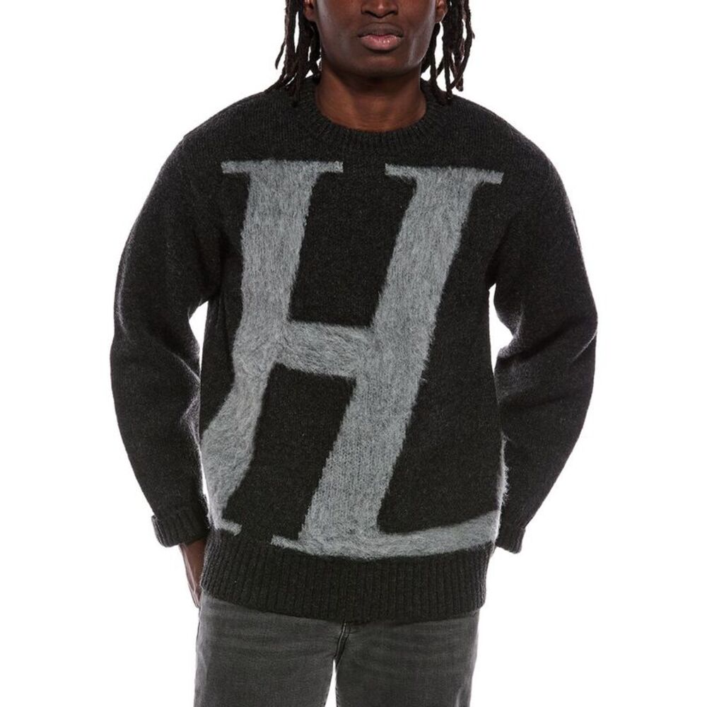 Helmut Lang Mens  Rambo Wool-Blend Crewneck Sweater, Gray